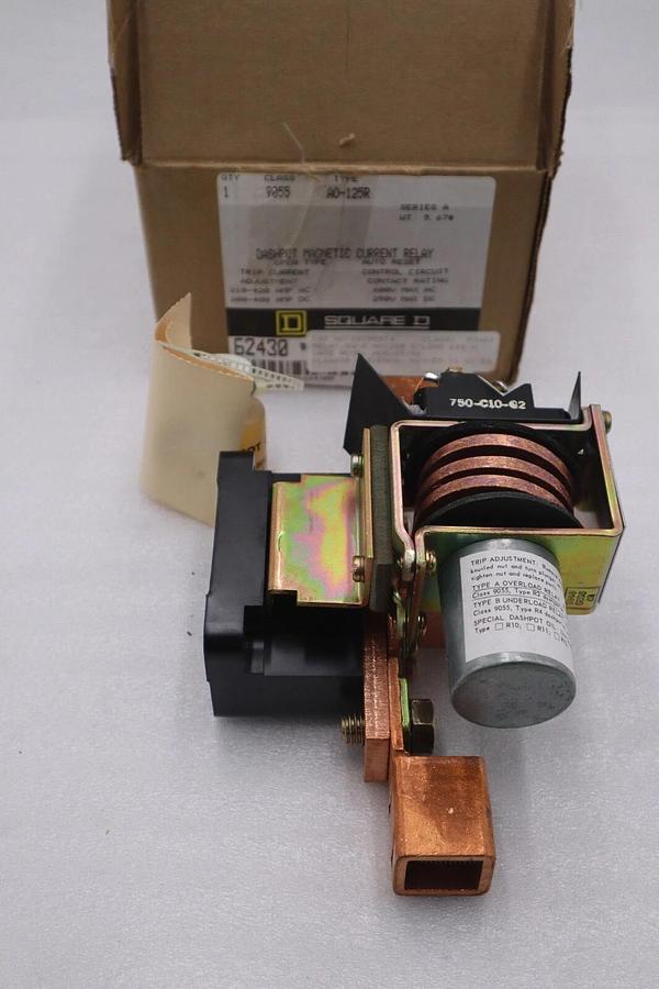 NEW SCHNEIDER ELECTRIC 9055 AO-125R/ 9055A0125R CURRENT RELAY MAGNETIC #G552A