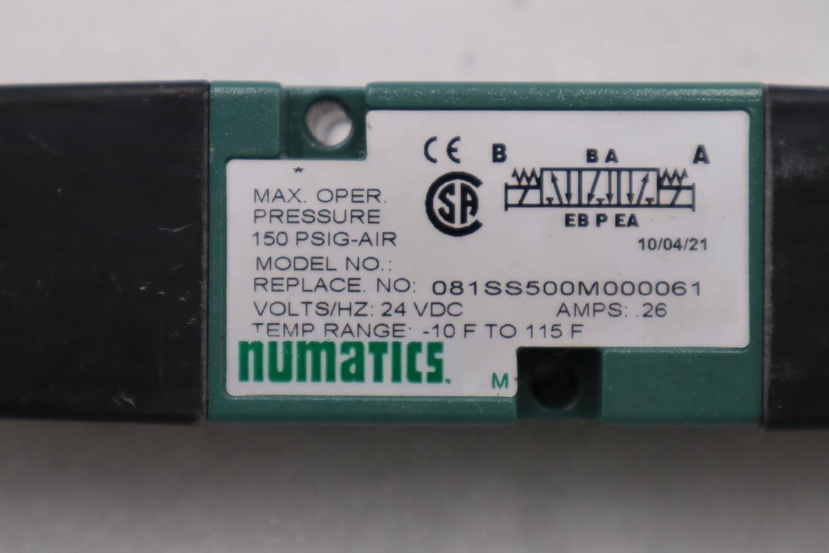 Used Numatics 081SS500M000061 Pneumatic Air Solenoid Manifold Valve STOCK H1508