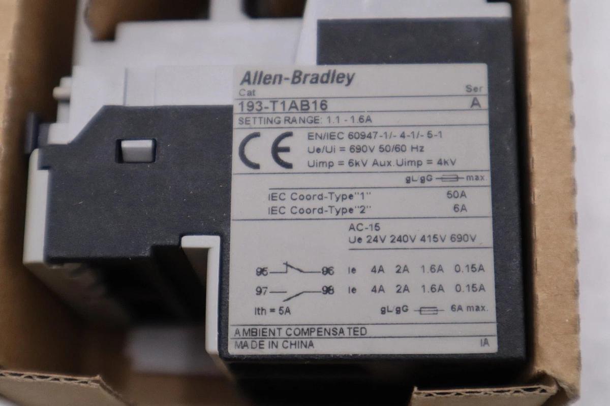 Used ALLEN BRADLEY 193-T1AB16 OVERLOAD RELAY SER. A STOCK H874A