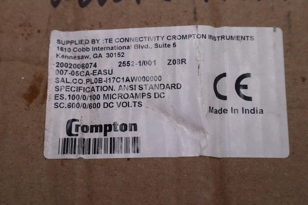 Used Crompton Switchboard Series Meter 007-05CA-EASU #K-563A
