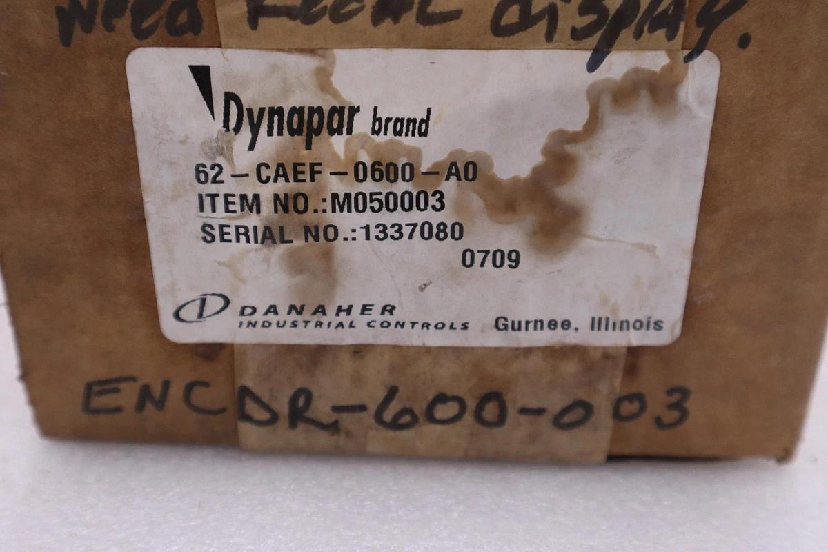 Danaher Controls Item: M050003 Encoder 62-CAEF-0600-A0-00 NEW IN BOX STOCK GF69A