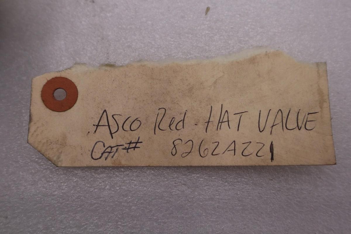 Used ASCO 8262AZZ1 RED HAT SOLENIOD VALVE STOCK #K-3646