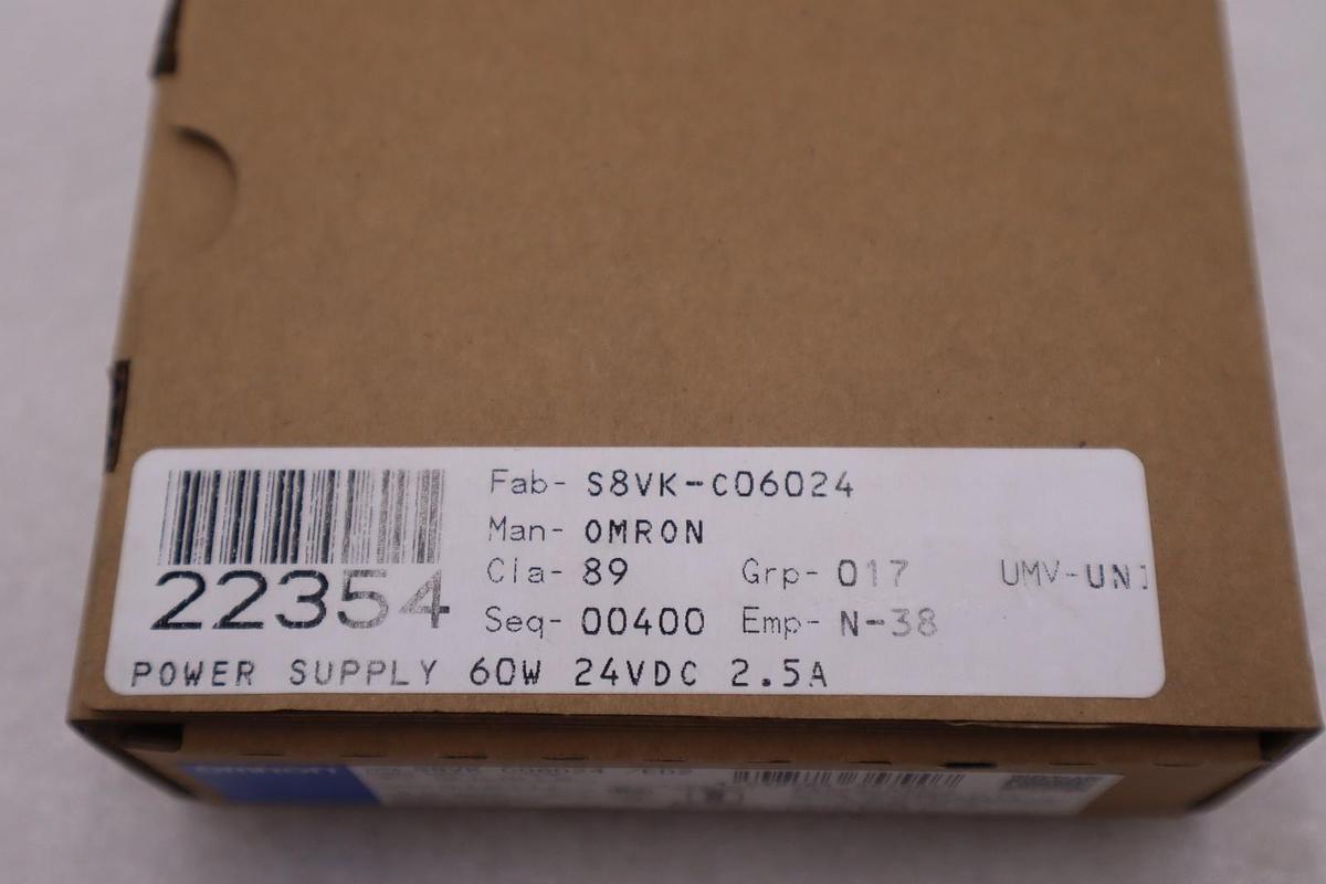 OMRON Switching Power Supply S8VK-C06024 /ED2 AC-DC DIN Rail- NEW - STK GF552A