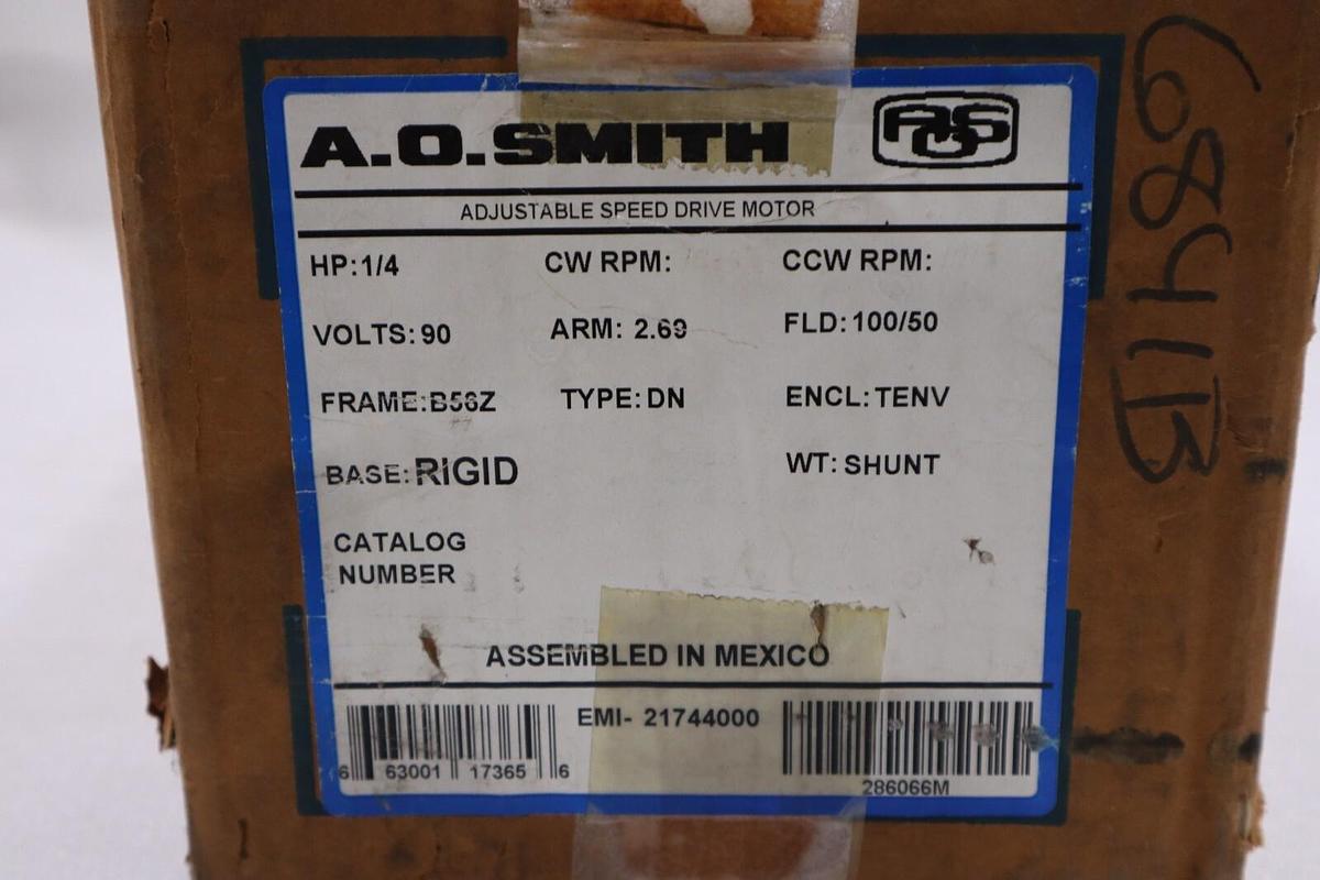 NEW A.O. Smith 21744000 Model NPL-884-276 Variable Speed Dc Motor STOCK H710