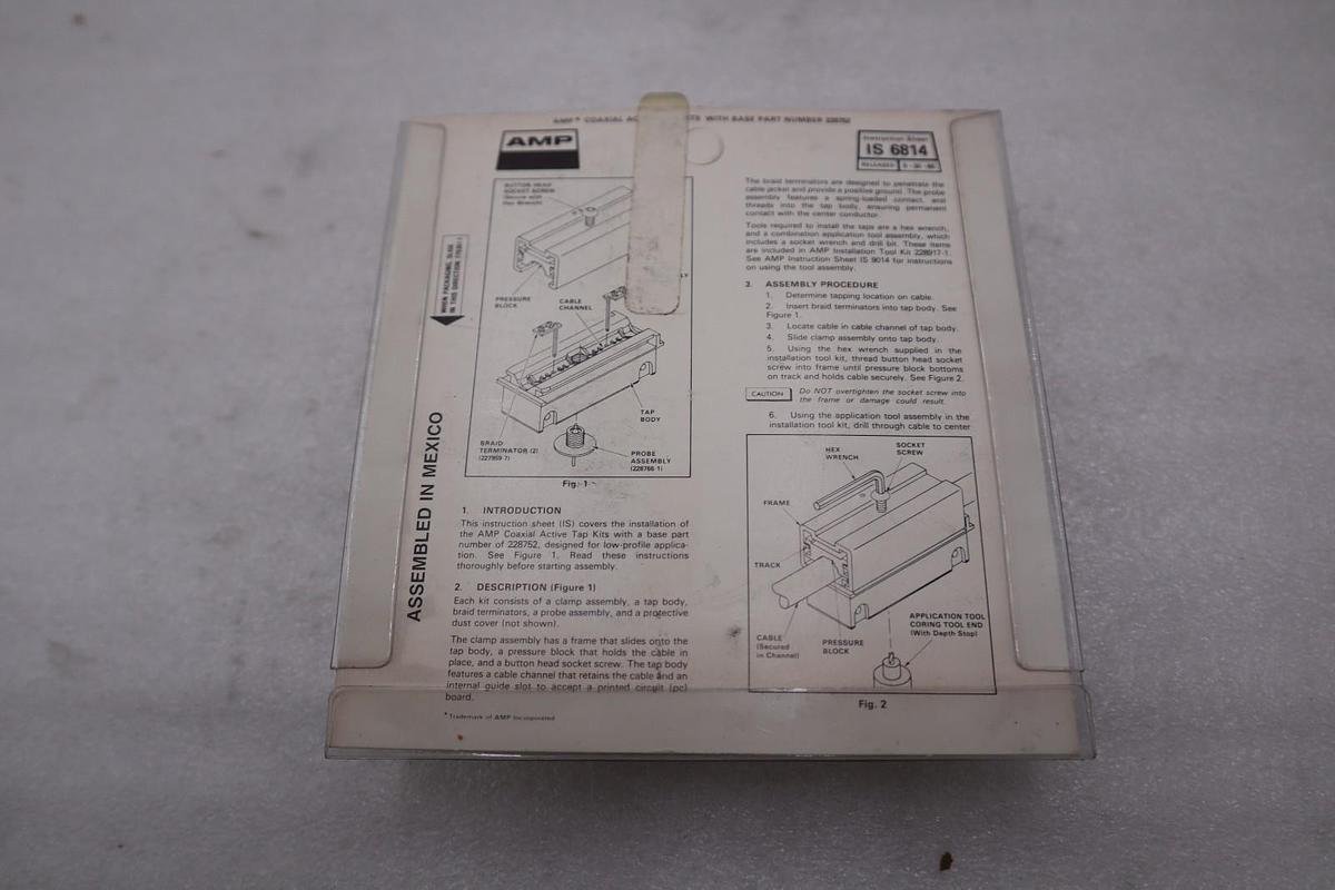 LOT OF 2 - AMP 228752 Coaxial Tap Kits - STOCK 864B