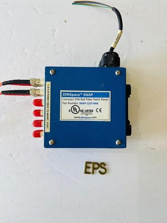 Used Dinspace SNAP-12ST-MM Dinspace Snap Din-rail Fiber Patch Panel #K-1552