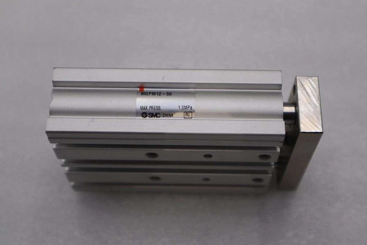 Used SMC MGPM12-50 Guided Pneumatic Cylinder NEW OPEN BOX STOCK L-187-C