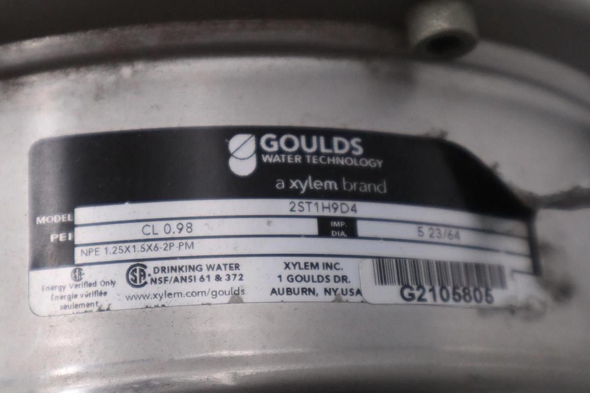 Used XYLEM 2ST1H9D4 STAINLESS STEEL CENTRIFUGAL PUMP - STOCK CC116