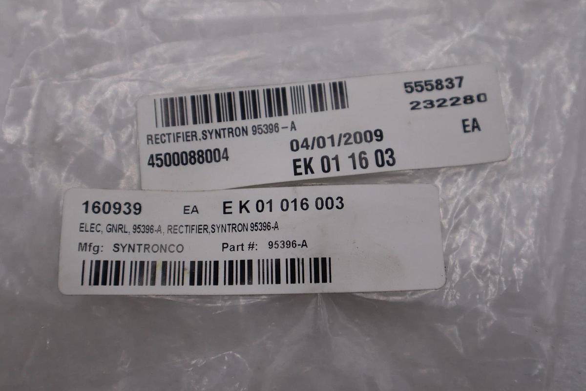 Used FMC Technologies 095396-A Syntron Rectifier STOCK H1597A