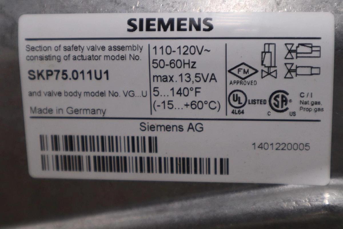 SIEMENS SKP75.011U1 Air/Gas Ratio Controlling Valve Actuator STK GF997