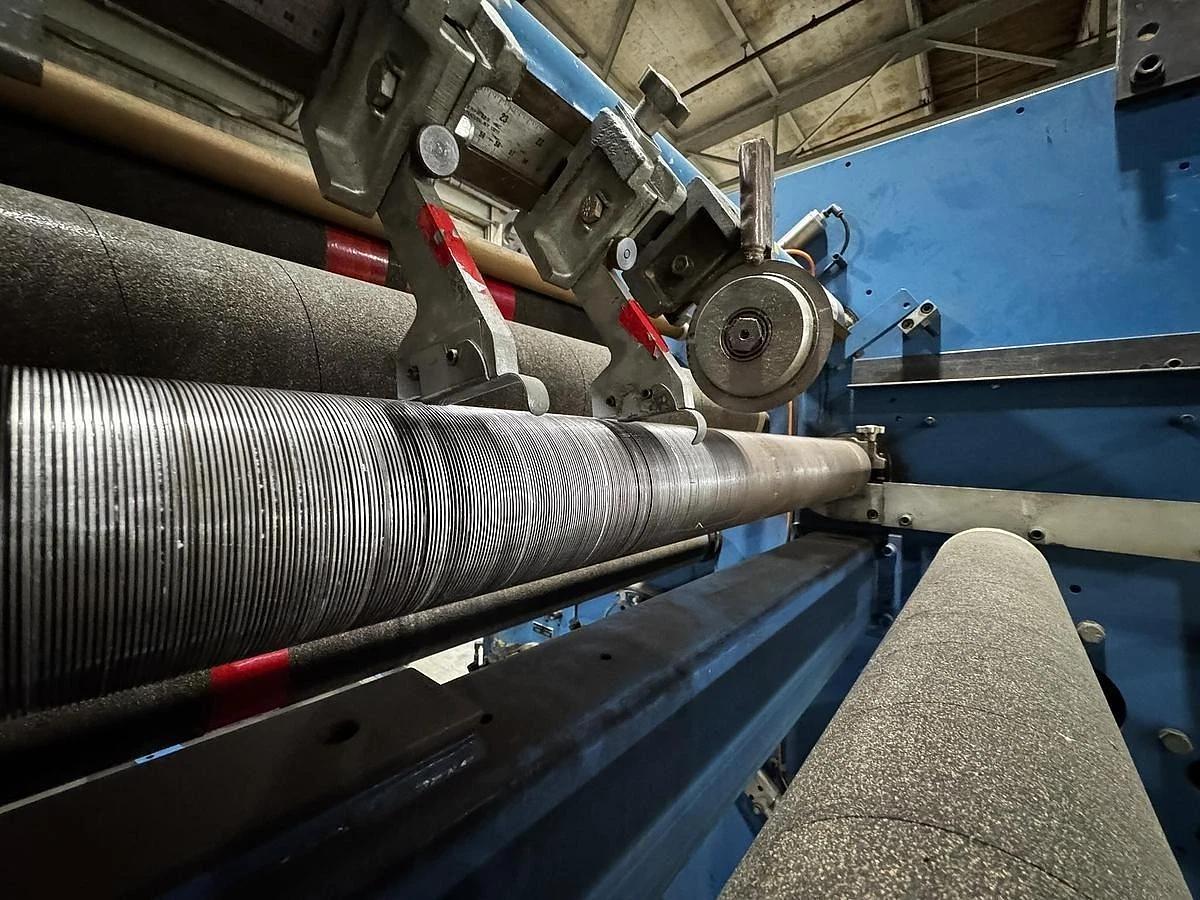 Used 72" DUSENBERY MODEL 835-24 DUPLEX SLITTER REWINDER 24" REWIND DIAMETER 3" and 6"
