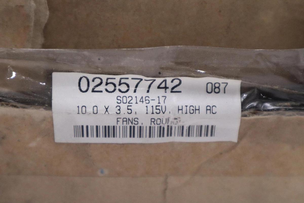 Used NULINE 02557742 ROUND AXIAL FAN 115V 10.0X3.5 - STOCK GF1360