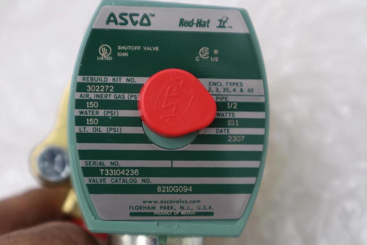 Used ASCO 8210G094 110/120V 150PSI 2-WAY SOLENOID VALVE - STOCK GF526A