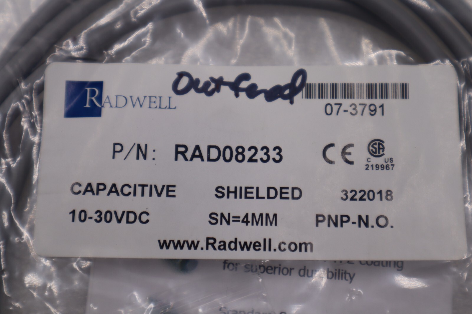 RADWELL RAD08233 / RAD08233 CABLE STOCK B-1582