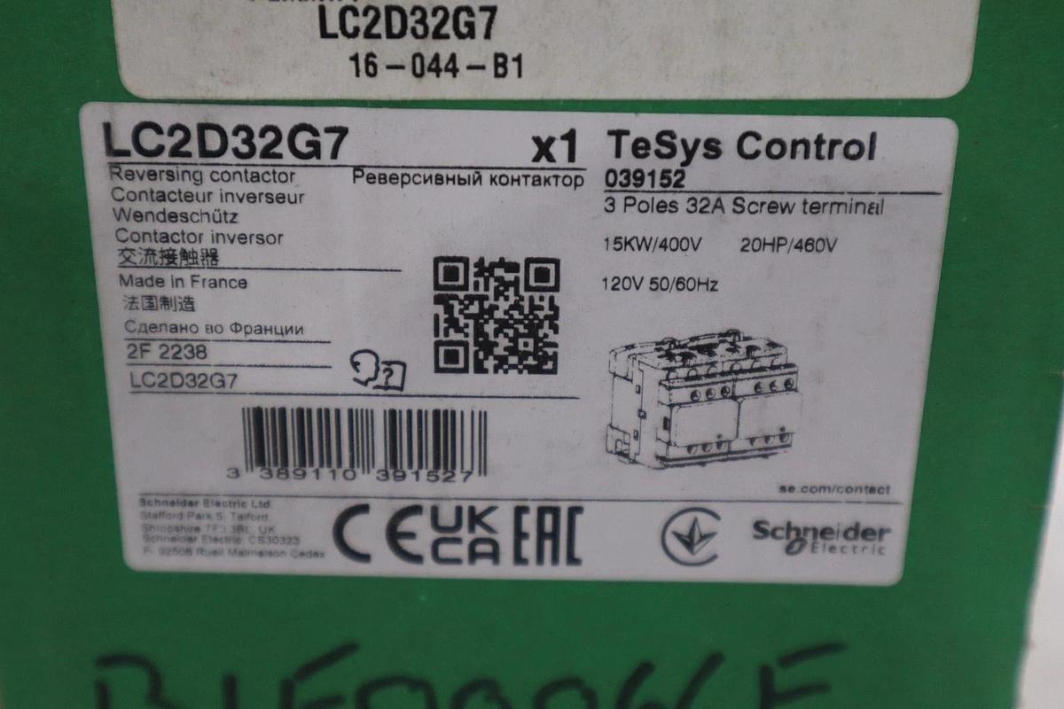 Used New Schneider Electric LC2D32G7 32amp Reversing Contactor Stock 3257A