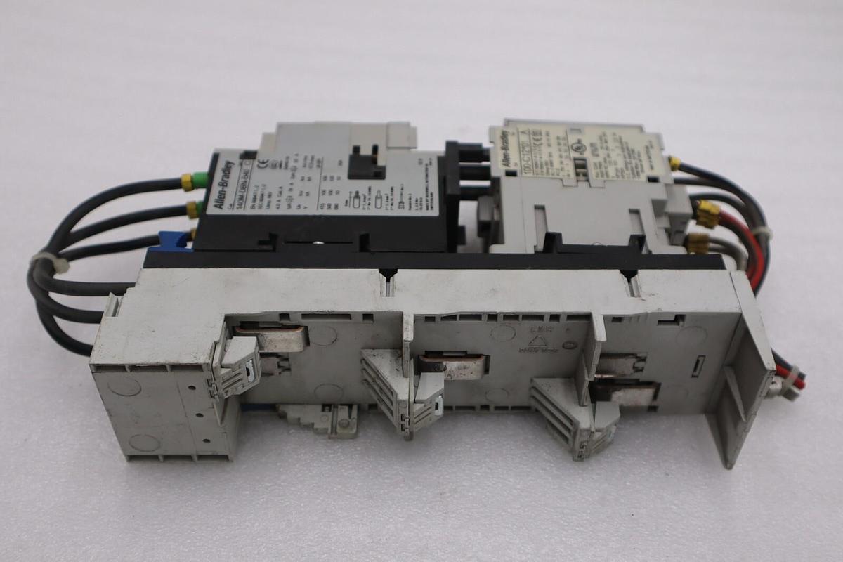Used ALLEN BRADLEY 140M-D8N-B40 CIRCUIT BREAKER WITH 100-C12*01 CONTACTOR STOCK 4826A