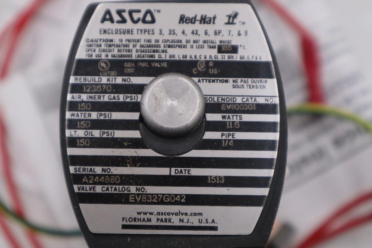 Used Asco Solenoid Valve EV8327G042 NEW UNIT STOCK 5634A
