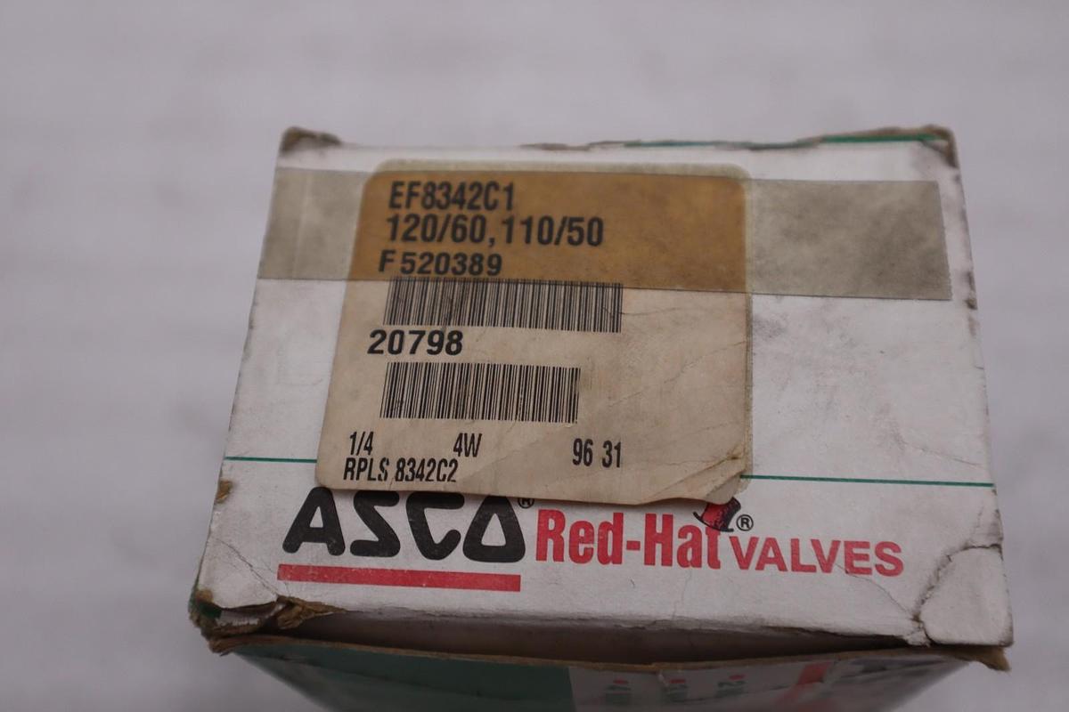 ASCO EF8342C1 120/60, 110/50 SOLENOID VALVE NEW IN BOX STOCK GF-1078A