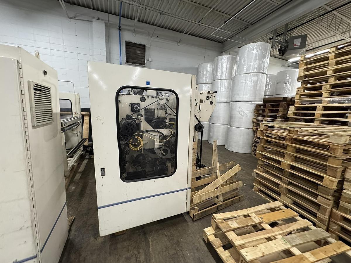 Used 42" WIDE ELSNER ENR-1000 AUTOMATIC REWINDER FOR NONWOVEN WIPES 10" REWIND DIA.