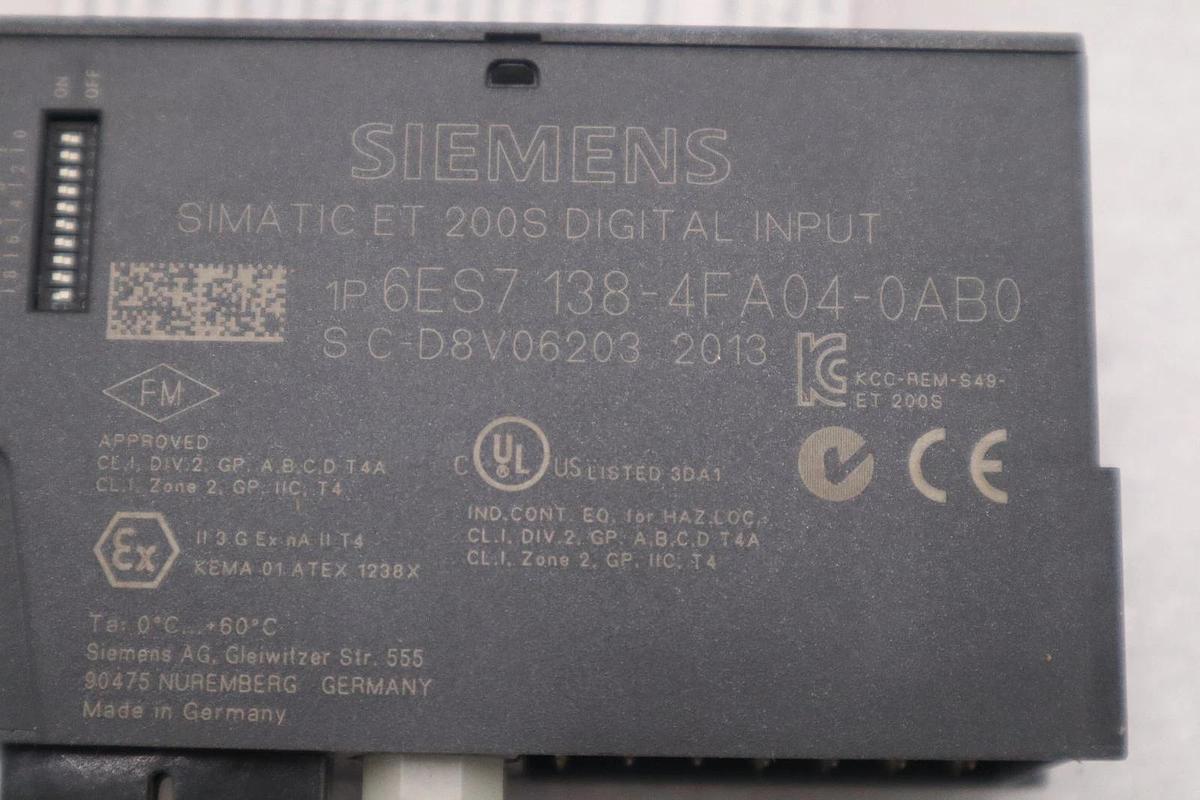 NEW OPEN BOX SIEMENS 6ES7 138-4FA04-0AB0 DIGITAL INPUT/OUTPUT MODULE H1631A