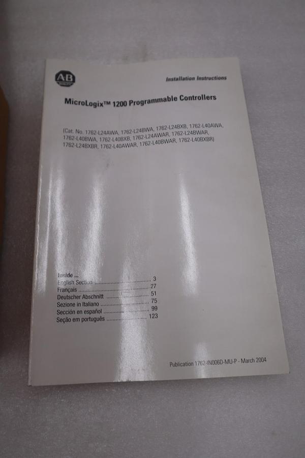 Allen-Bradley 1762-L40BWA /C MicroLogix 1200 40 Point Controller - NEW - GF972