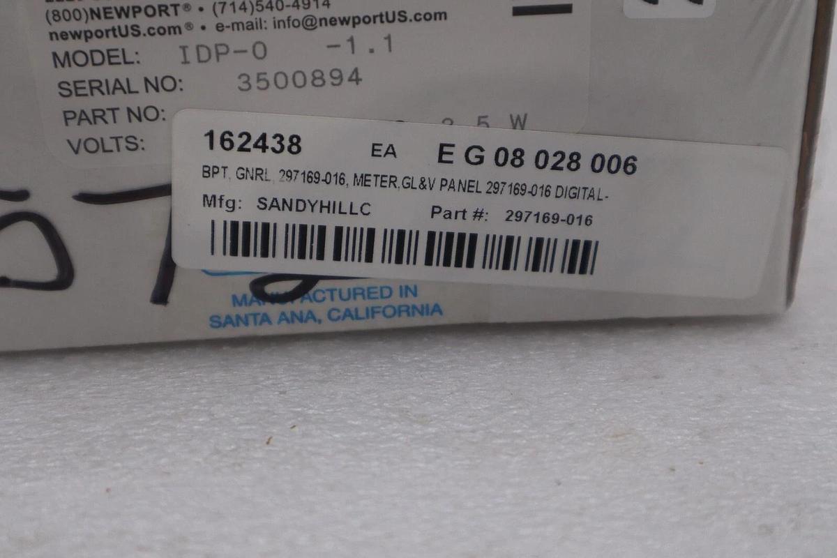 NEWPORT ELECTRONICS IDP-O PANEL METER NEW OPEN BOX STOCK G299A