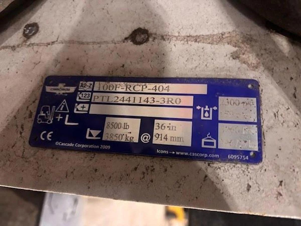 Used 12,000 HYSTER MODEL S120FTPRS LH92"/RH185" WITH 72" CASCADE PAPER ROLL CLAMP