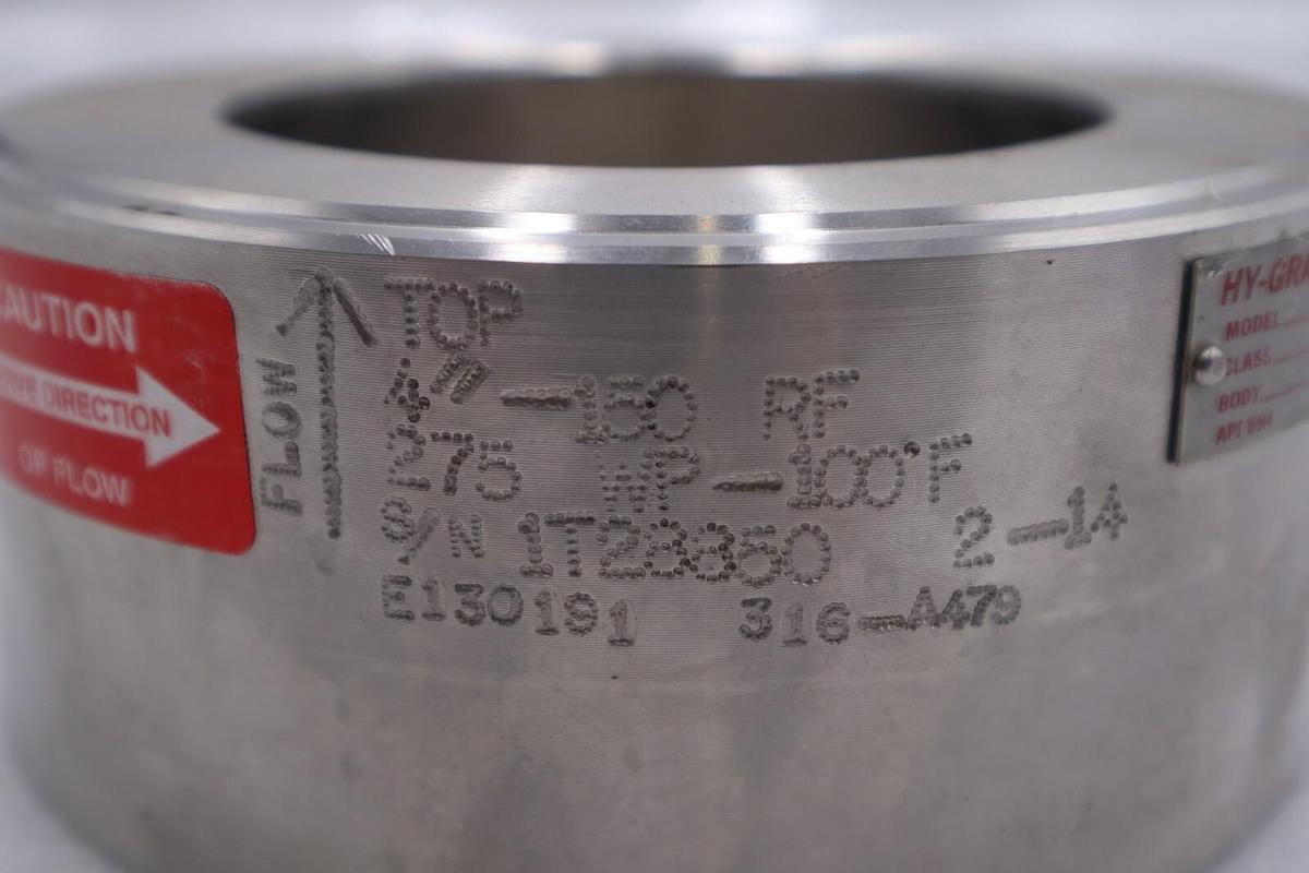 Hy-Grade Valve Inc Stainless Steel T01-040-10FFX SN/T28850 Class 150 SIZE 4#2568