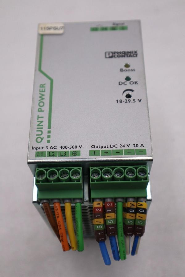 Used Phoenix Contact 2866792/ QUINT-PS/3AC/24DC/20 24V 20A Power Supply - STOCK H822C