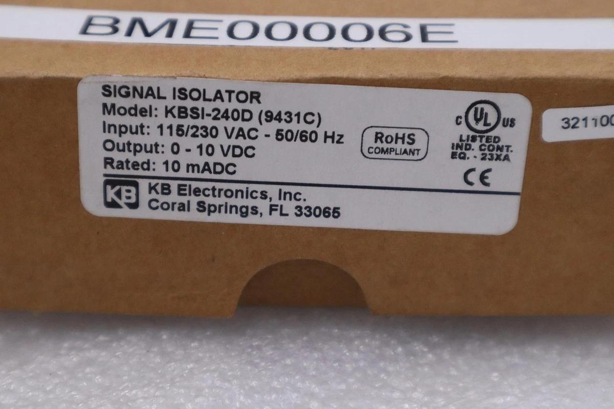 KB ELECTRONICS KBSI-240D ISOLATOR STOCK #L-291A