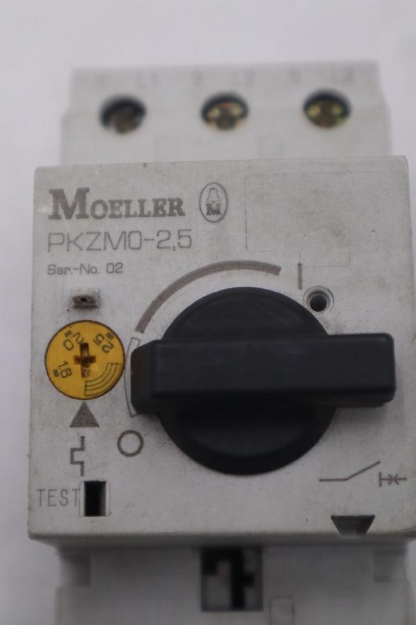 Used LOT OF TWO MOELLER MOTOR STARTER 3 POLE PKZMO-2.5 STOCK K-3450