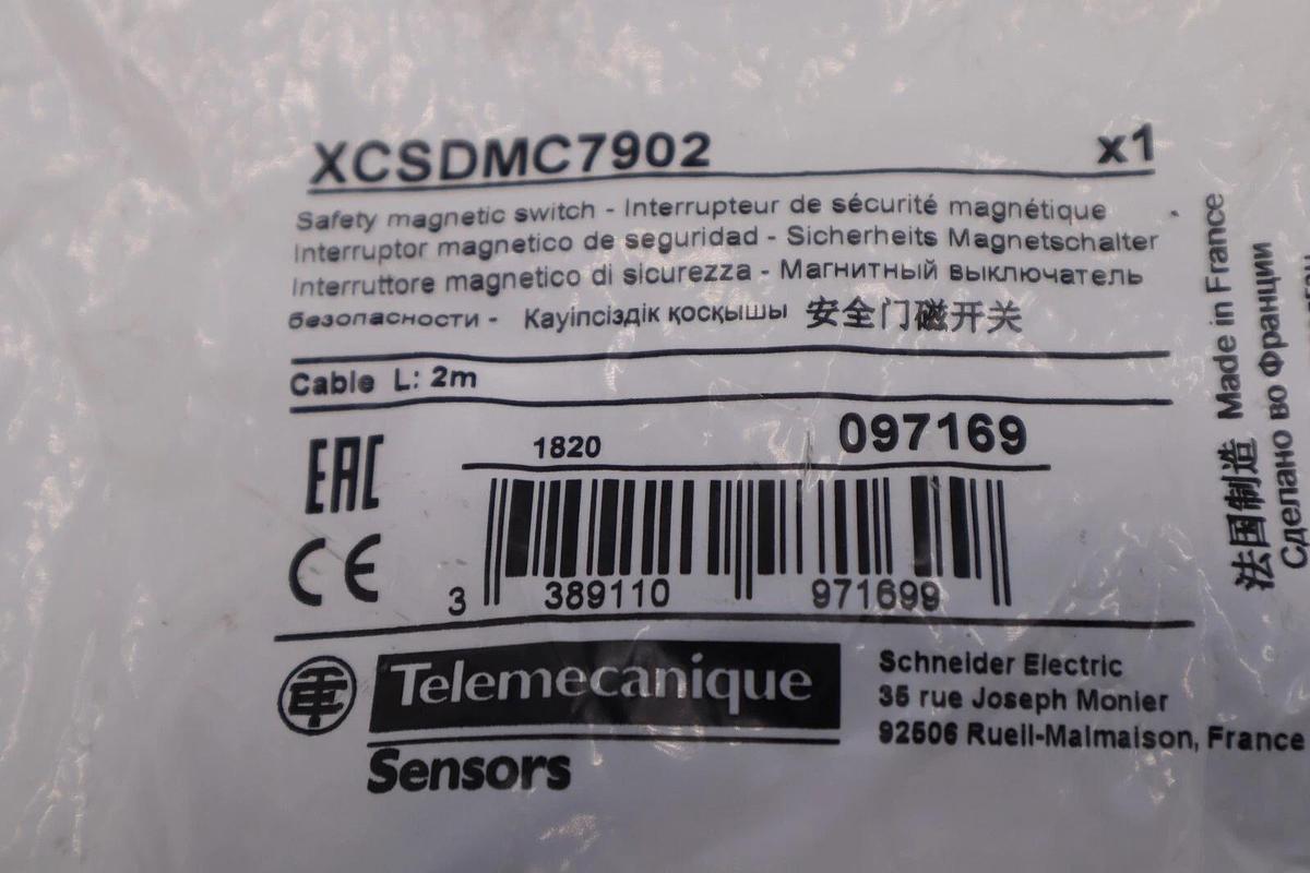 SCHNEIDER TELEMECANIQUE XCSDMC7902 MAGNETIC SWITCH 2NC W/O LED PLC STOCK B-1615