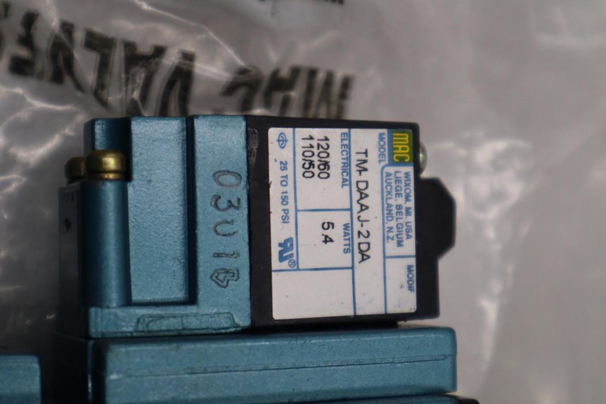 MAC 82A-AC-CKA-TM-DAA2-2DA-9 SOLENOID VALVE 82 SERIES 4-WAY STOCK H1459