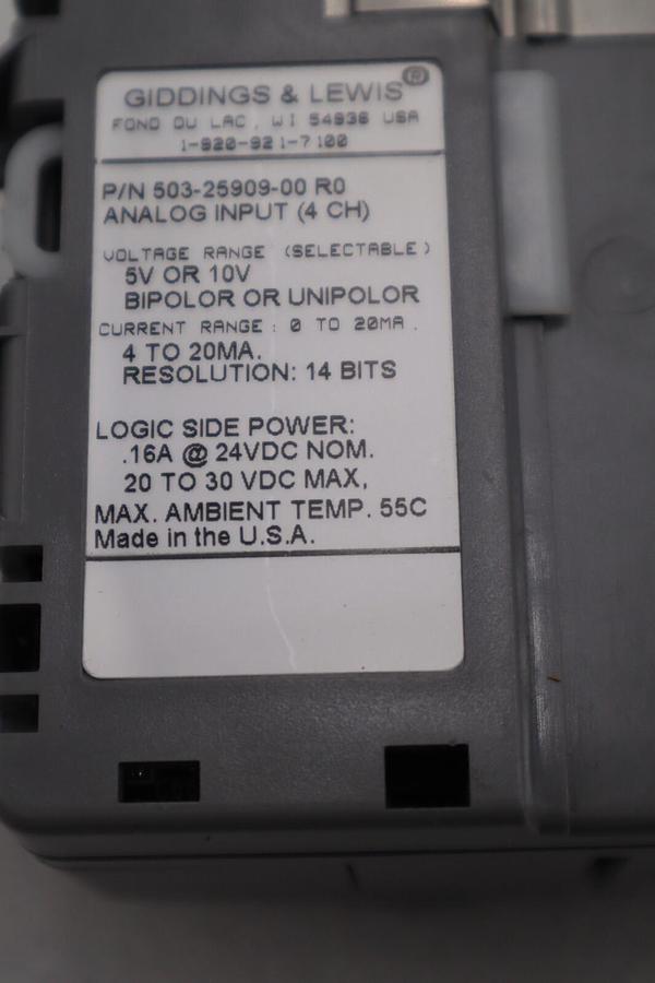 Giddings And Lewis M.1017.3098 R0 P/N 503-25909-01 Input Analog STOCK K-2904-A