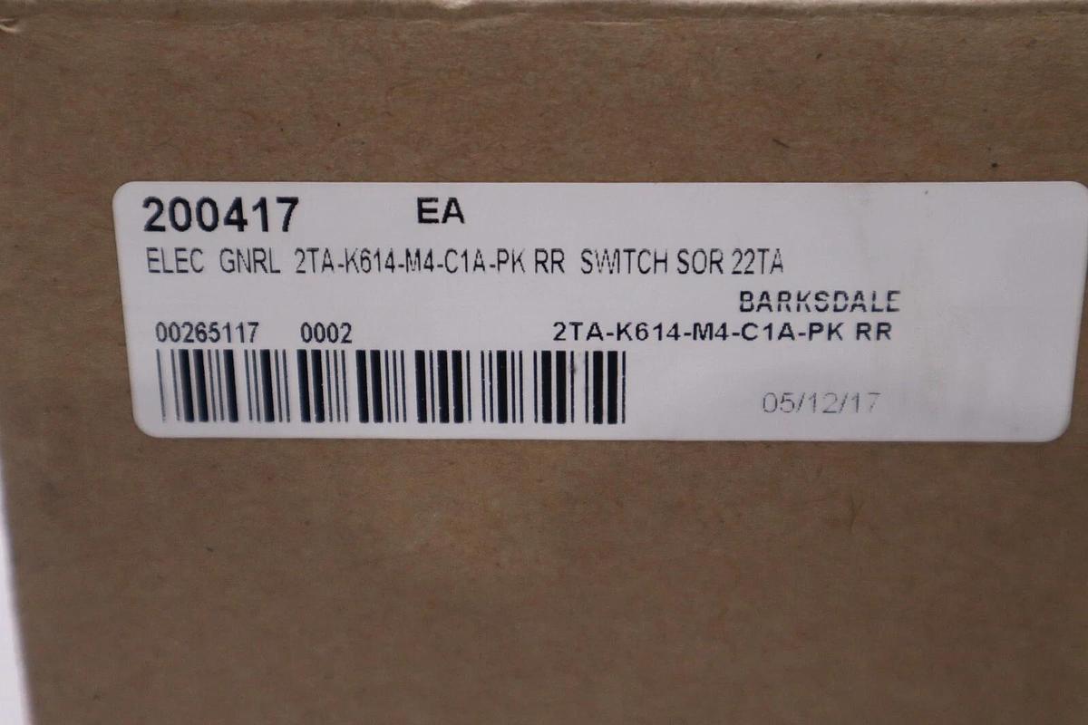 SOR Pressure Switch - Explosion Proof  22TA-K614-M4-C1A-PKRR NEW STOCK G224