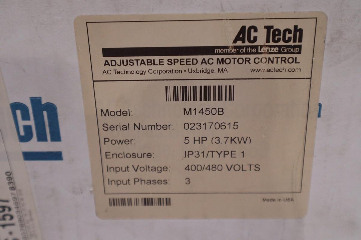 Used LENZE AC Tech M1450B 5HP 3.7KW 400/480V AC Drive NEW IN BOX STOCK 2173A