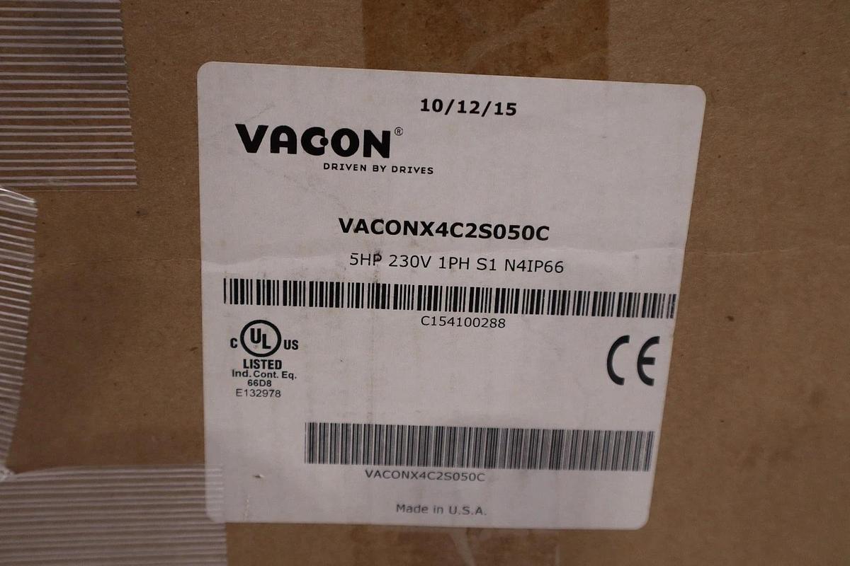 Used DANFOSS VACON X4C2S050C VARIABLE FREQUENCY DRIVE 136F0600 CONSTANT STK H1108