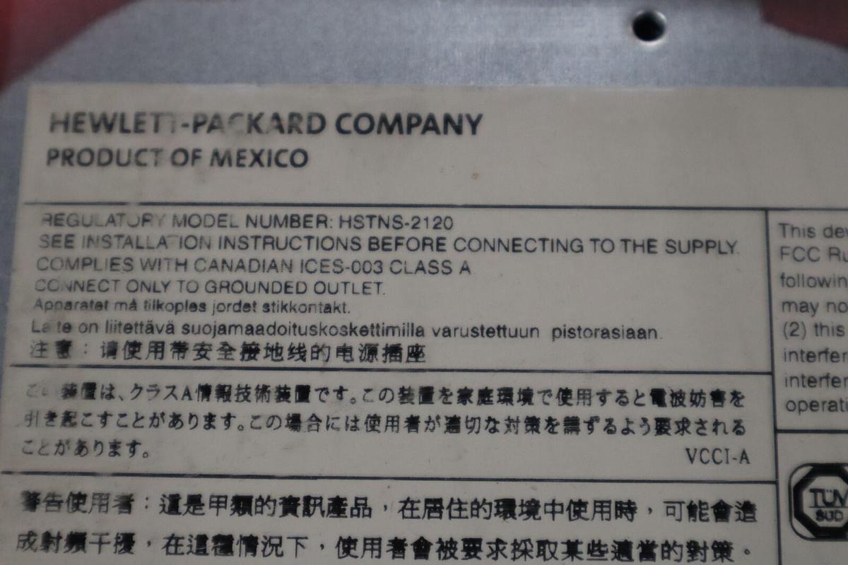 NEW HEWLETT PACKARD COMPUTER HSTNS-2120 / HSTNS2120 STOCK 2067-A