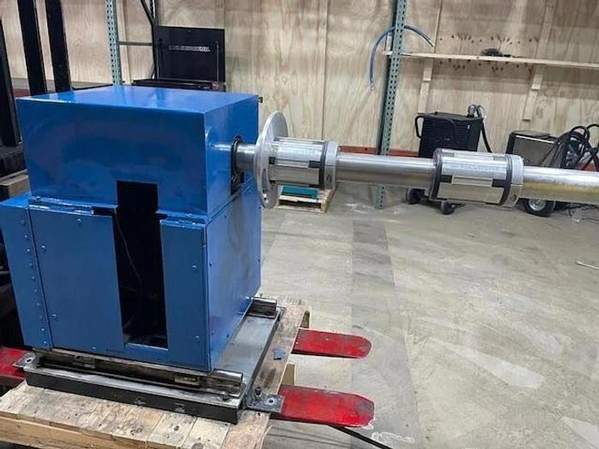 Used 36" REWIND STAND 3" DIAMETER SHAFT 40" OD ROLLS