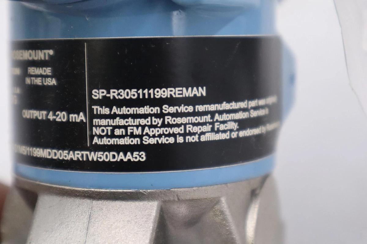 EMERSON ROSEMOUNT TRANSMITTER 3051 / 3051CD2A22A1AS1M5 REMANUFACTURE STOCK #5601