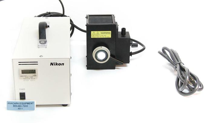 Used Nikon C-SHG Mercury Hg Microscope Illuminator Lamp, Lamphouse, Power Supply 4511