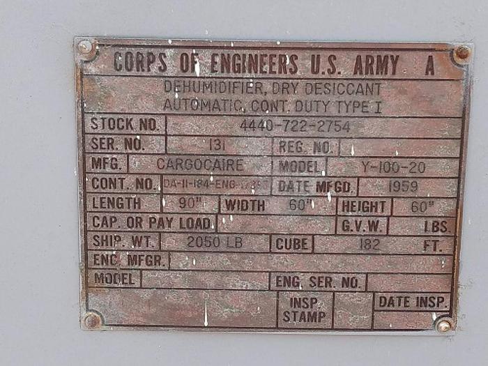 Used Submarine Dehumidifier