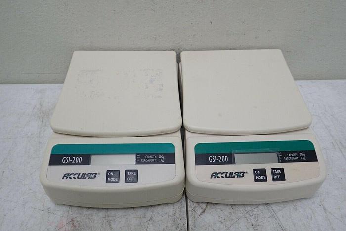 Used Lot of 2 Acculab GSI-200 Battery Powered Digital Scales
