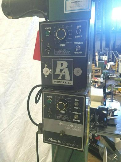 Used PA Industries Coilmate Double Motorized Stock Material Coil Payoff Reel Feed