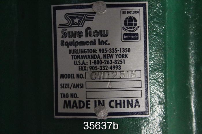 Unused Sure Flow CW1251S 4" Wafer Check Valve #35637