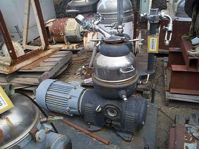 Used Centrifuge, Disc, Batch, Solids Retaining, Westfalia, KG-2006, S/st #S202915