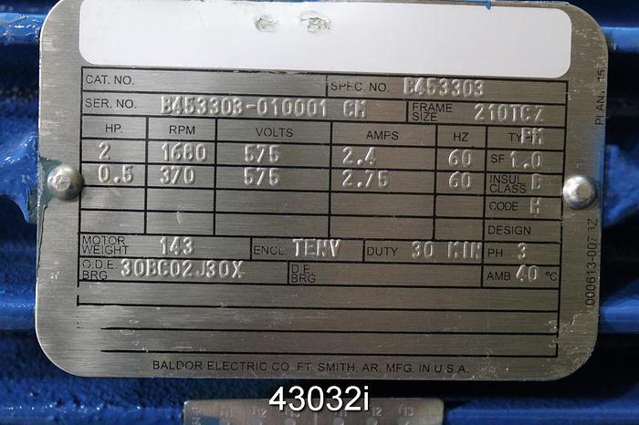 Refurbished Beloit DD4600 Disc Refiner, 42/46", With Splined Rotor #43032