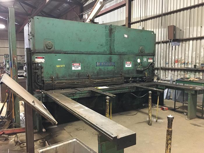 Used 1/2" x 12' Wysong HS-5020 Hydraulic Shear