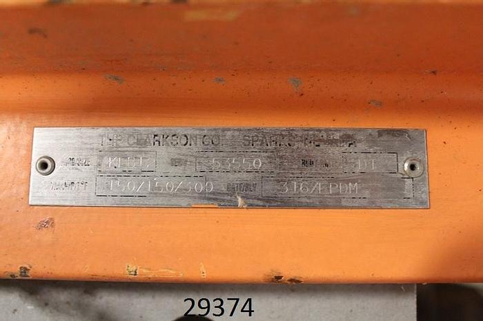 Used Clarkson KLB12 12" Hand Operated Knife Gate Valve #29374