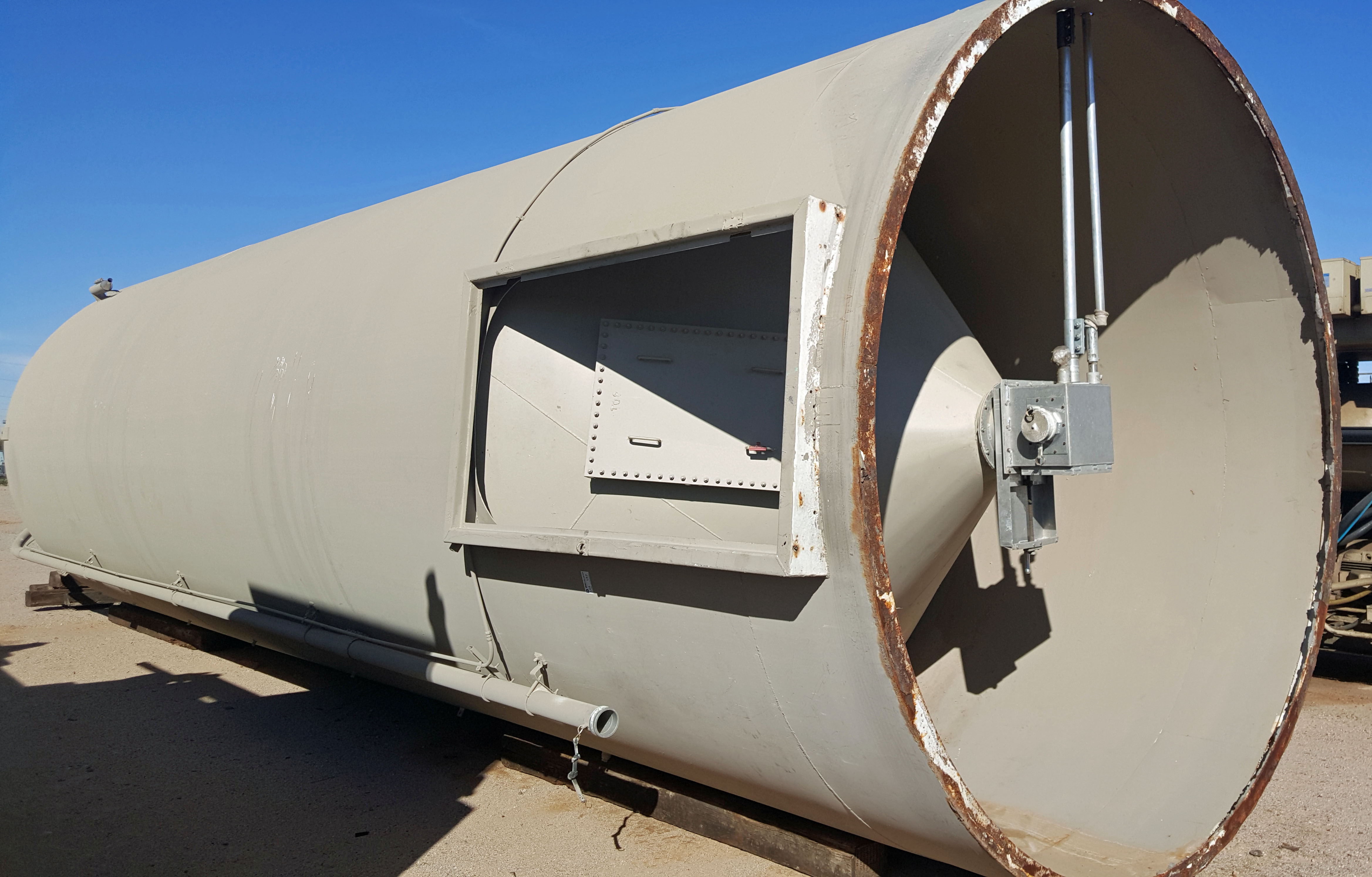 Used 140,000 lb. x 3,000 cu. ft. Vertical Steel Silo